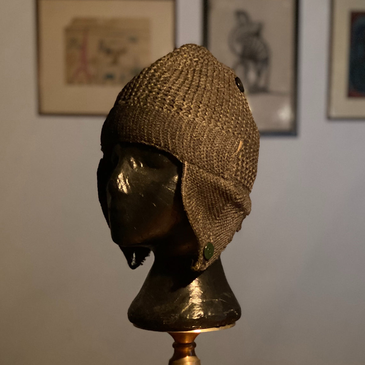 Rare 1920s Eagleknit Wool Cap | Milwaukee 20 1/2