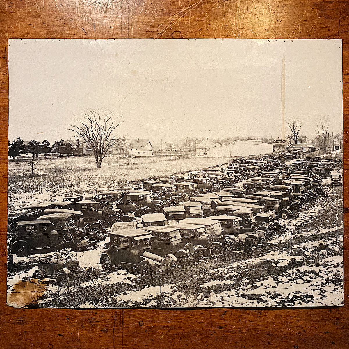 Large Model T Junkyard Photograph Print 20 x 16 1950s? Mad Van Antiques
