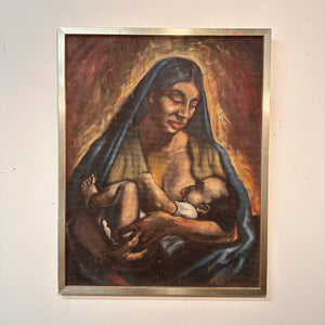 1950s Painting of African American Madonna and Child