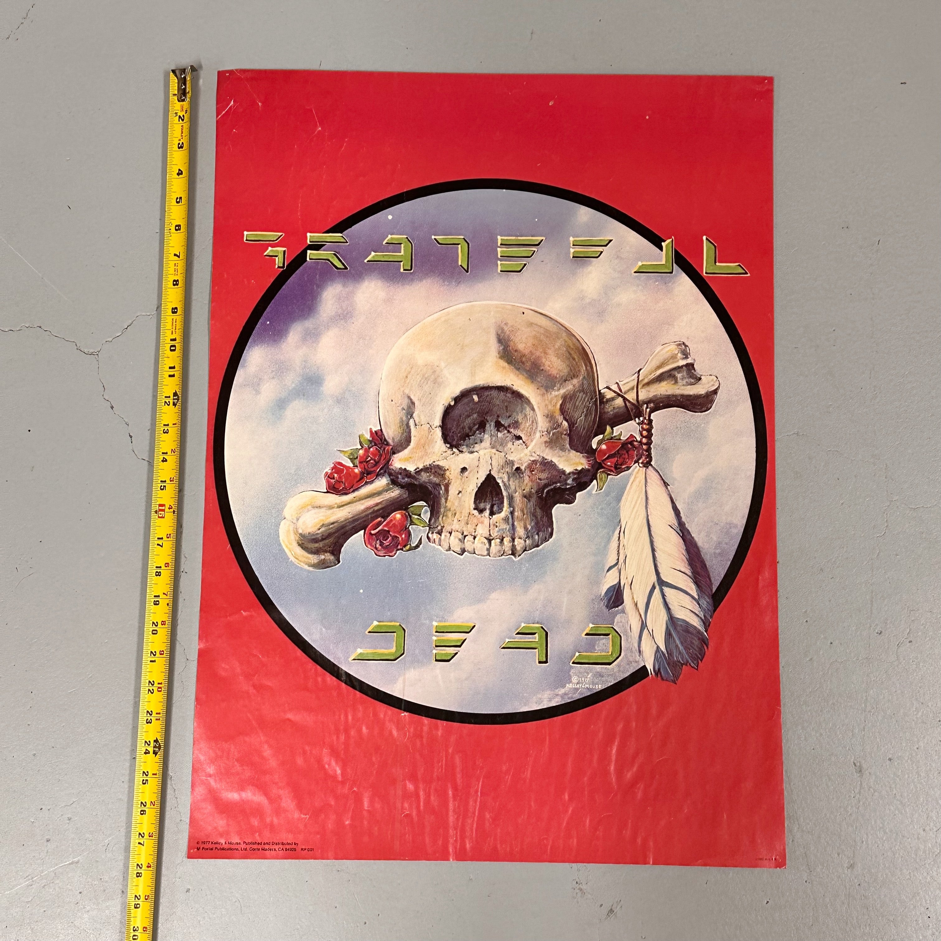 1970s Grateful Dead Poster of Cyclops Skull by Kelly & Mouse