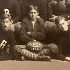 Antique Photographs of High School Football Team | Set of 4