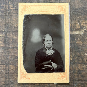 Antique Spirit Tintype of Ghost Appearing Above Sitter | Civil War Soldier?