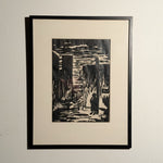Vintage Robert Andres Woodcut Print | WPA Style