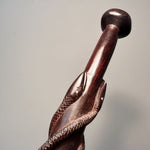 Rare Antique Zulu Prestige Staff with Triple Twisted Snakes - Rare Turn of the Century South African Cane Stick - Mayo Clinic Provenance