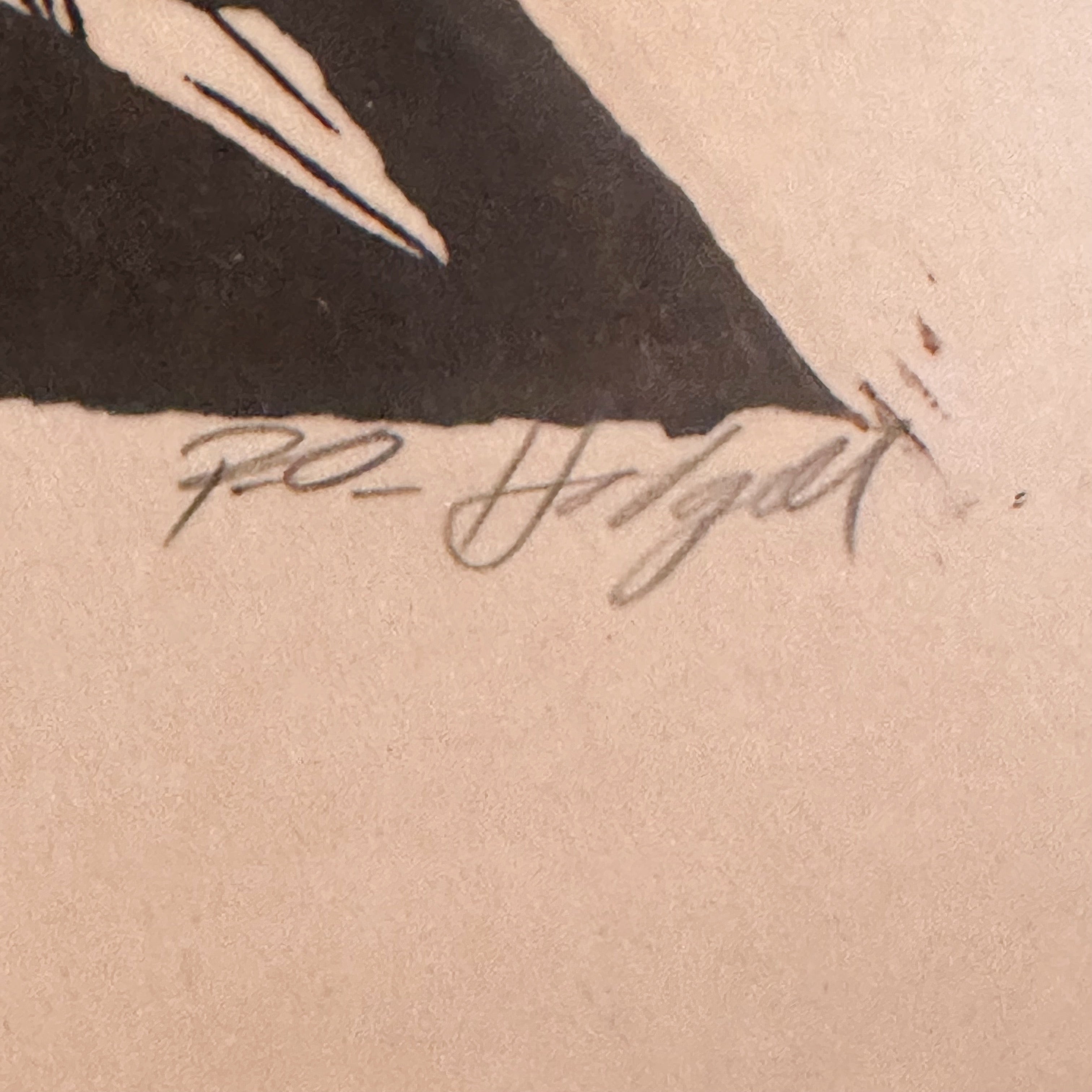 Robert O. Hodgell  Linocut Print titled “In My Opinion”