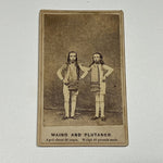 Rare Antique Wild Men of Borneo Cabinet Card from 1800s - Waino and Plutano - Rare Sideshow Carnival Memorabilia - Freak Show Photography
