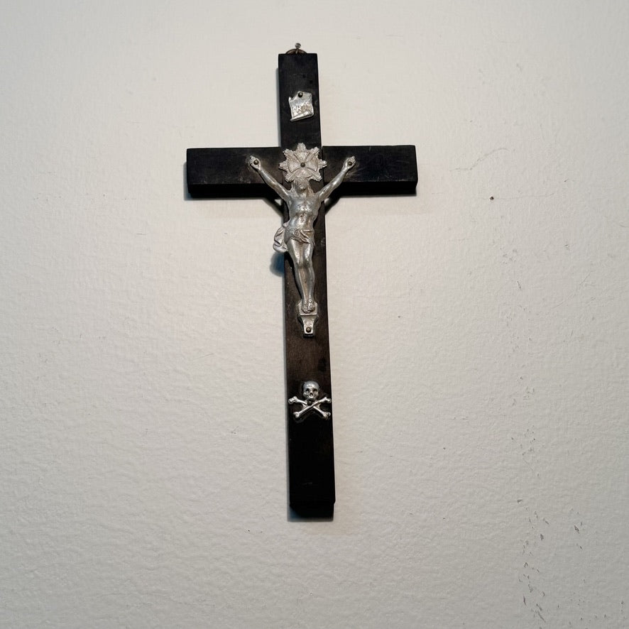 1940s Crucifix with Skull and Crossbones | Goth Artifact