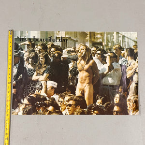 1970s Hippie Poster of Naked Anti-Vietnam Protester