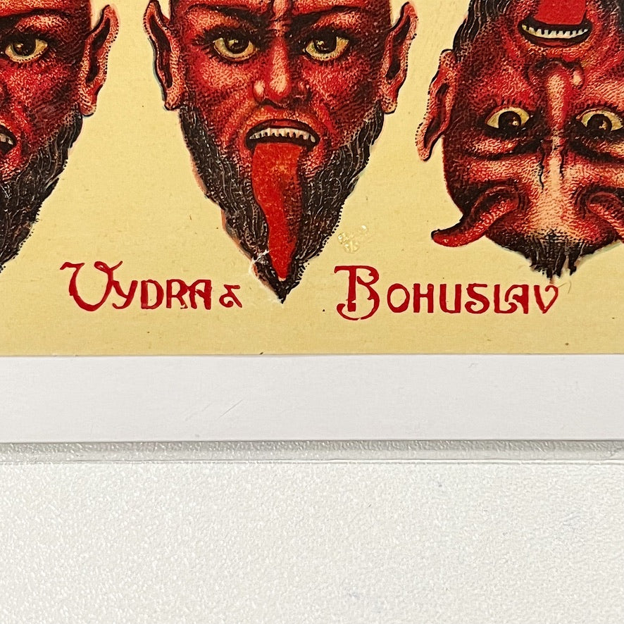 1930s Krampus Devil Sticker Decal Sheet | Vydra Bohuslav