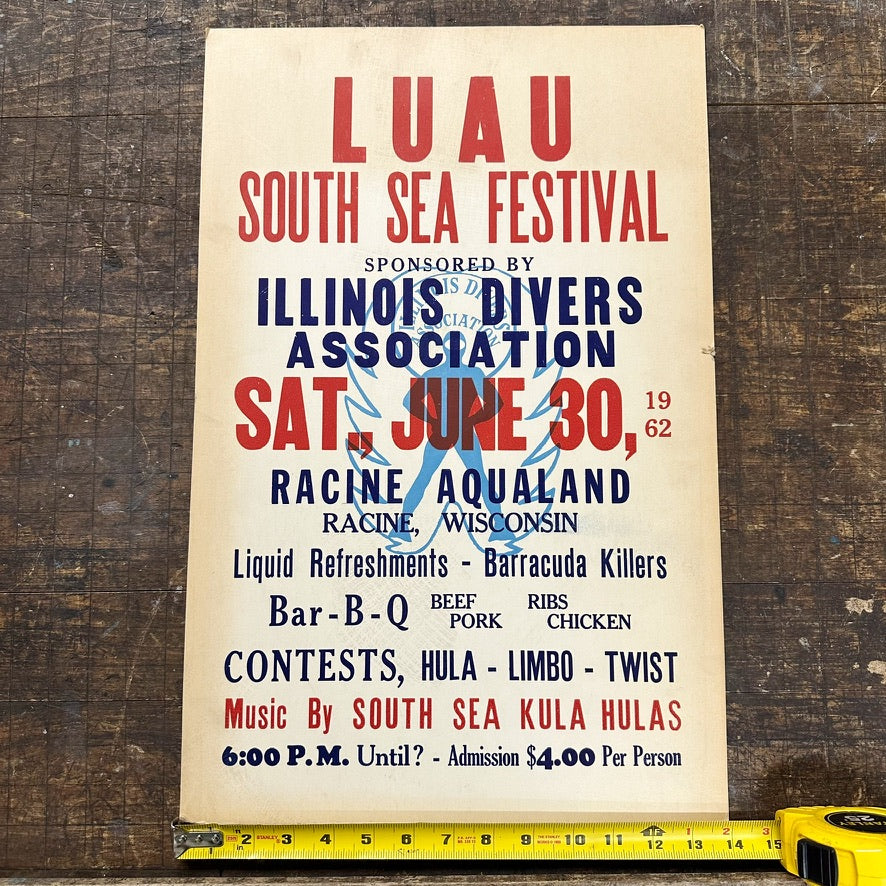 1960s Diving Poster from Illinois Divers Association | 1962