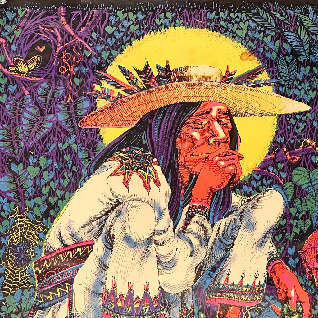 1960s  San Mezcalito Psychedelic Black Light Poster | Rick Griffin