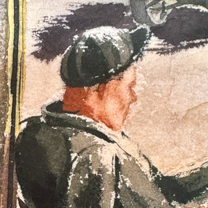 WW2 Painting of Soldier in the Sun | Cleveland Art School