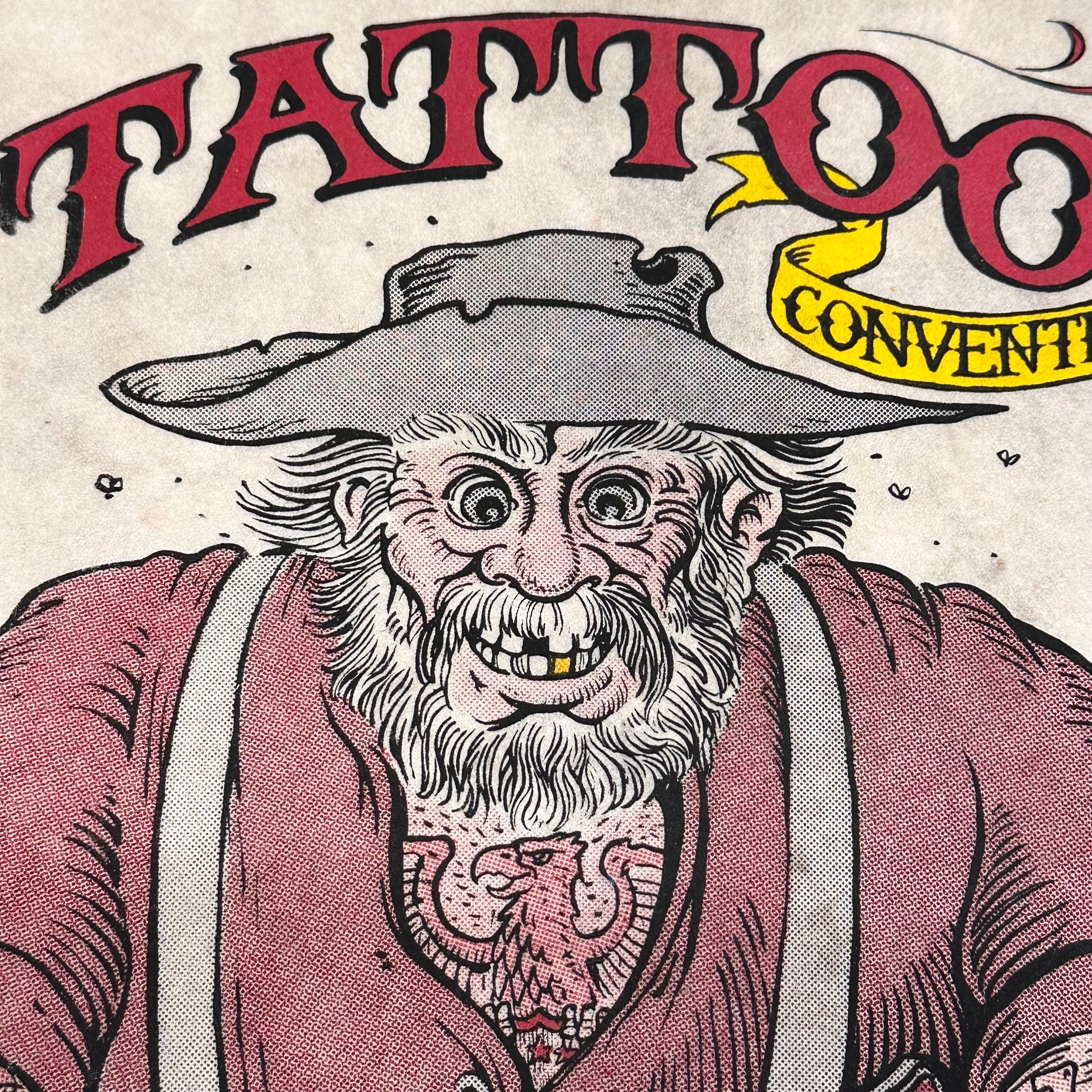 1980s Greg Irons Tattoo Convention Print on Fabric | 1980