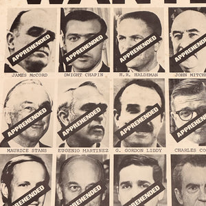 1970s Watergate Wanted Poster with Nixon Accomplices
