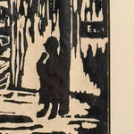 Vintage Robert Andres Woodcut Print | WPA Style