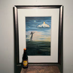 1970s Meir Pichhadze Original Surrealist Painting