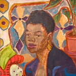 Adelheid Flatau Hirsch Painting of African American Woman from 1964 - 24" x 20" - Chicago Institute of Art - New Bauhaus -