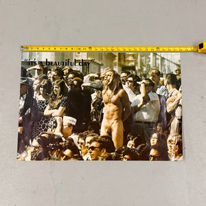 1970s Hippie Poster of Naked Anti-Vietnam Protester