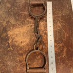Antique Sheriff Handcuffs with Bowtie Chain Design and 2 Keys