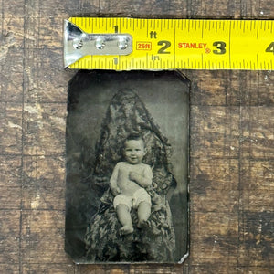 Antique Tintype of Ghost Mother Holding Baby | 1800s