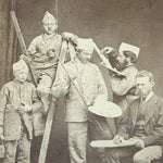 Antique Occupational Photograph of Painters in Unusual Pose - Early 1900s - Rare Occupational Sepia Photographs - Old Humorous Shop Photo