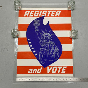 1960s Civil Rights Poster to Register and Vote by Jack Maschhoff