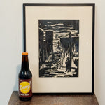 Vintage Robert Andres Woodcut Print | WPA Style