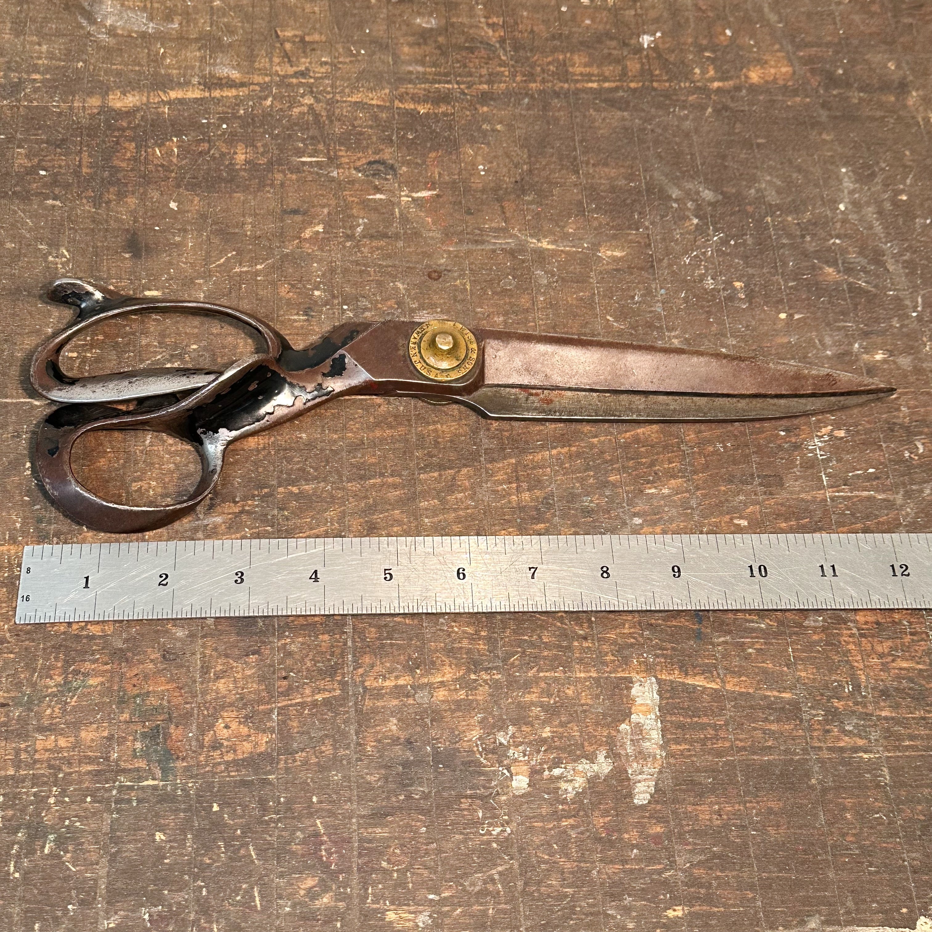 Antique J Wiss & Sons Tailor Scissors | Early 1900s Seamstress