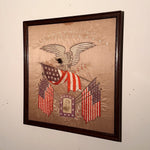 Early 1900s Souvenir Silk Embroidery of Military Hawaiian Cruise