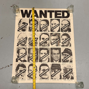 1970s Watergate Wanted Poster with Nixon Accomplices