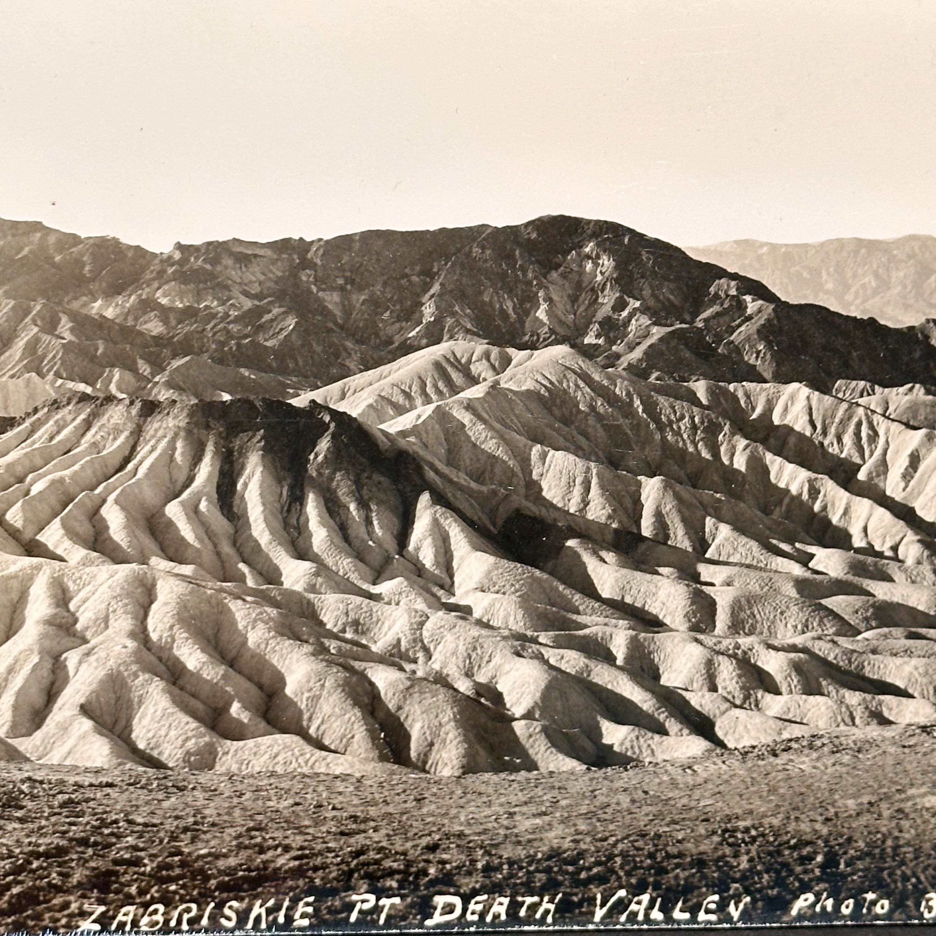 Early Death Valley Panoramic Photograph by Anton C. Heidrick - Zabriskie Point - California Photography Landscapes - Ansel Adams Style
