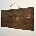 Antique Franklin Fire Insurance Company Of Philadelphia Sign