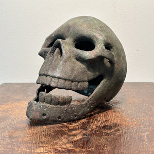 Benin Bronze Skull with Macabre Grin | Early 20th Century