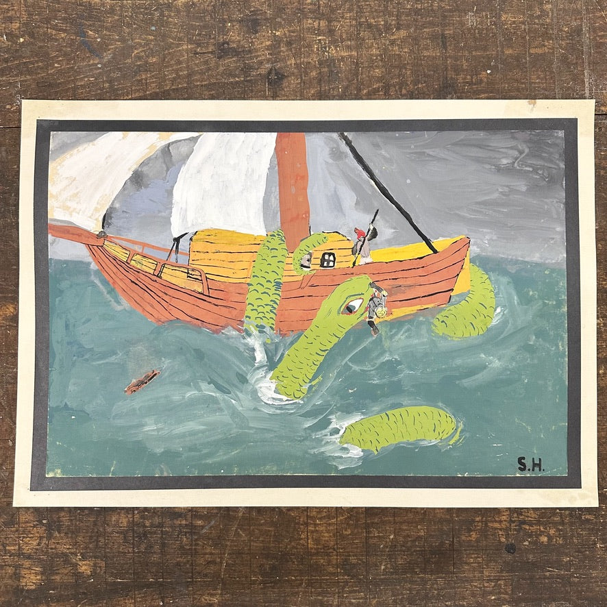 1980s Unusual Archive of 7th Grade Paintings | Price Is Per Painting