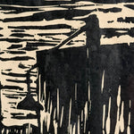 Vintage Robert Andres Woodcut Print | WPA Style