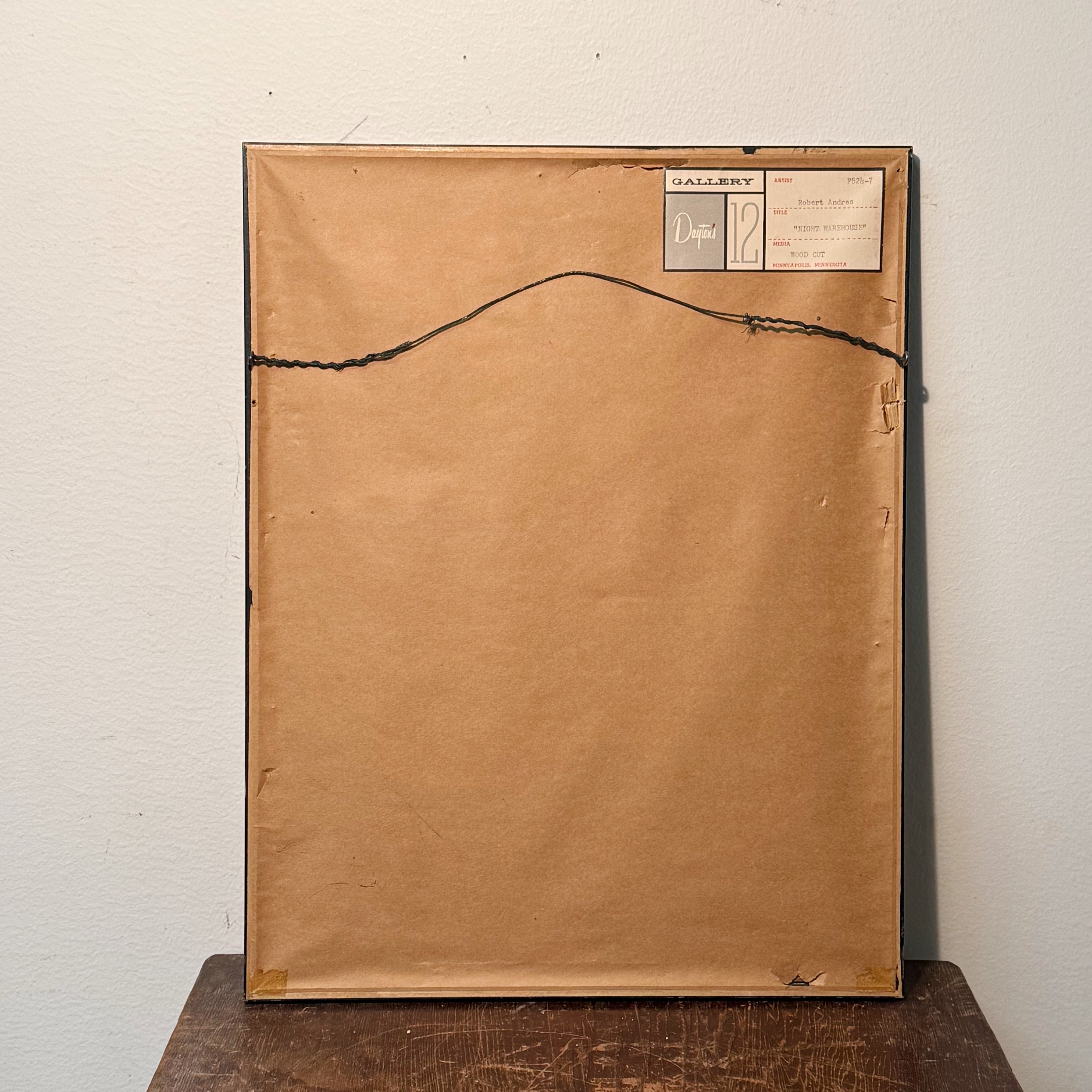 Vintage Robert Andres Woodcut Print | WPA Style