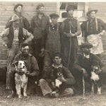 Antique Postcard Set of Workers with Dogs | Denim Workwear