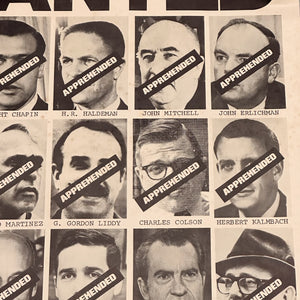 1970s Watergate Wanted Poster with Nixon Accomplices