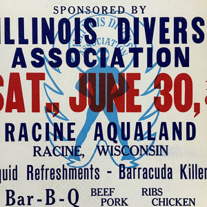 1960s Diving Poster from Illinois Divers Association | 1962