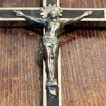 Antique Nickel Crucifix with Skull and Crossbones | German