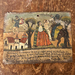 1920s Ex Voto Tin Retablo of a Man Avoiding a Stabbing from a Soldier - Early 1900s Mexican Folk Art - Rare Unique Artwork - Farm -1914