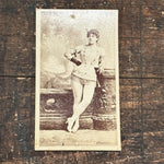 Antique Cigarette Card of Woman Smoking in Entertainment Garb