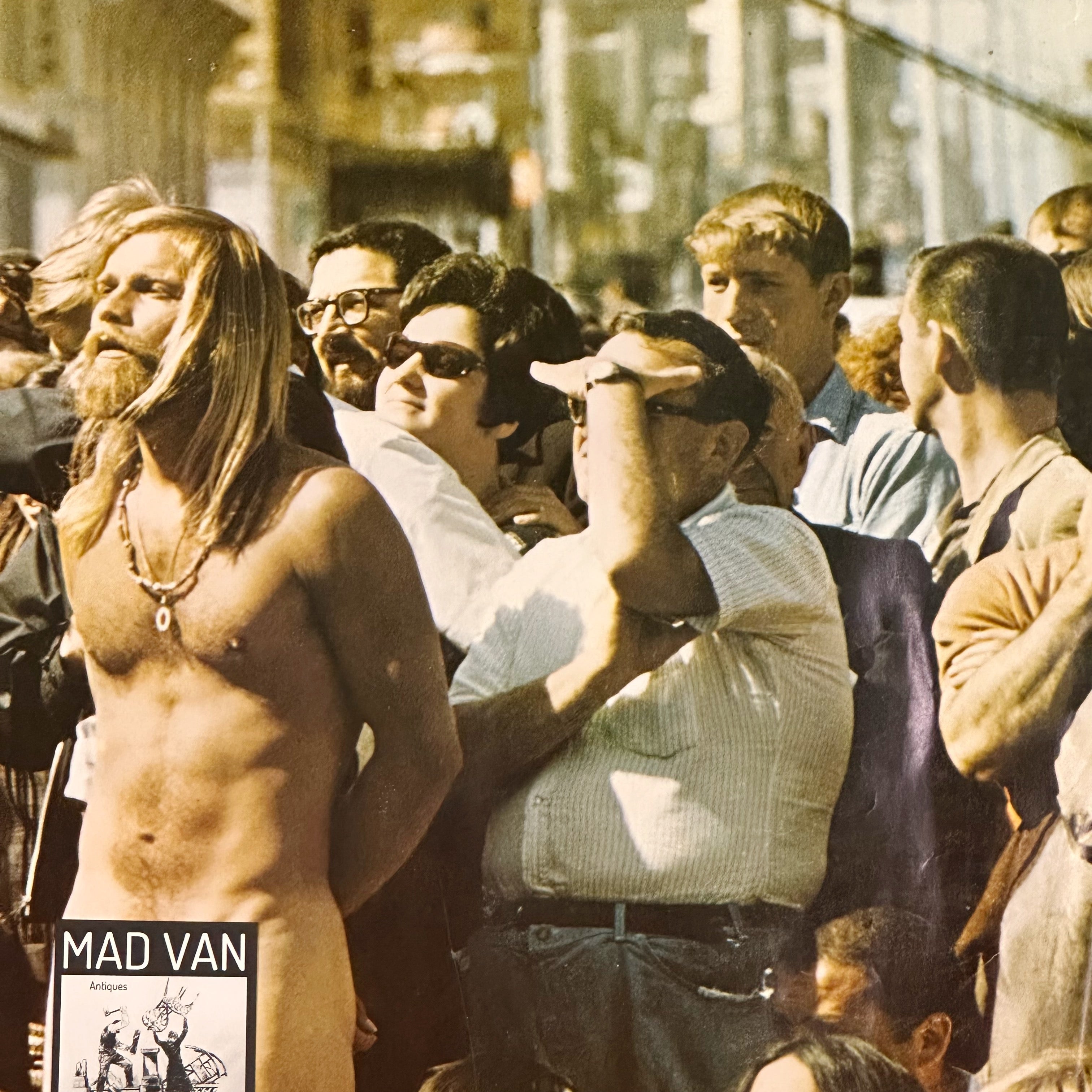 1970s Hippie Poster of Naked Anti-Vietnam Protester