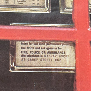 Rare 1970s London Red Telephone Booth Poster by Verkerke | Banksy