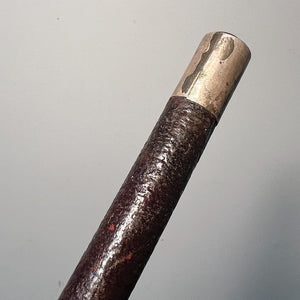 Antique Wrapped Leather Cane with Slice Scratch Decal