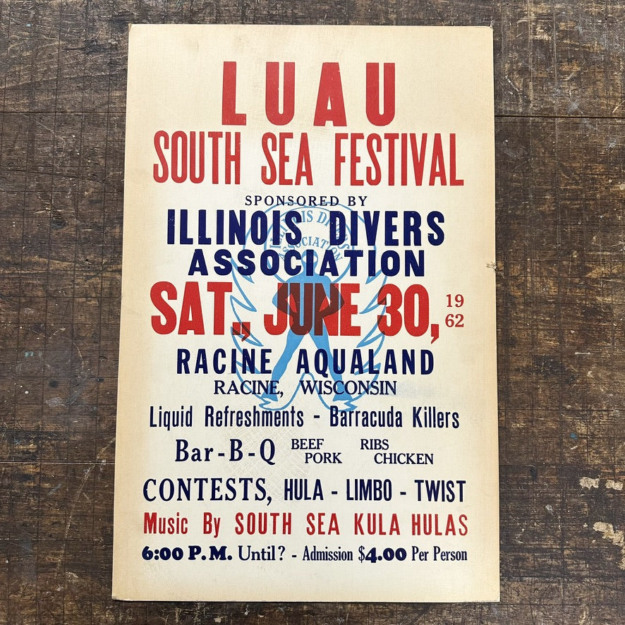 1960s Diving Poster from Illinois Divers Association | 1962