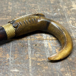 Antique Ibis Horn Walking Cane with Montreal Markings