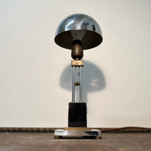 1930s Chrome Mushroom Lamp with Ball in Bar Modernist Design
