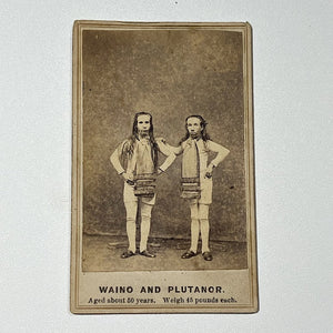 Antique Wild Men of Borneo Cabinet Card | Waino and Plutano