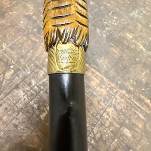 Antique Ibis Horn Walking Cane with Montreal Markings